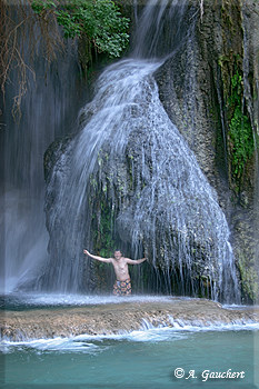 Dusche am Navajo Fall